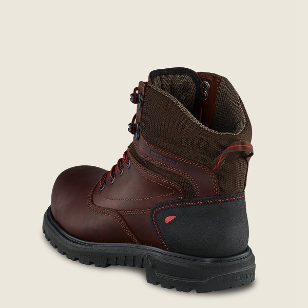 Red Wing Work Boots Womens Brown/Black - Brnr Xp - 6-inch Waterproof Safety Toe - 4291706-PX